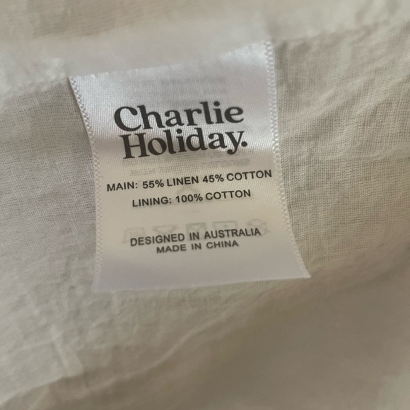 Charlie Holiday Lottie Maxi Tiered Gingham Dress Size 4 Cotton and Linen - Picture 10 of 12